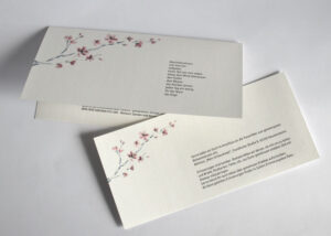 Trauerkarte mit kleinem Einleger