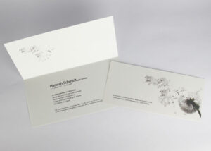 Trauerkarte und Einleger mit Pusteblume - Motiv B-19