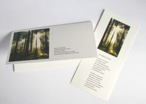 Trauerkarte und Einleger - Motiv F-40