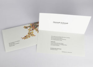 Danksagungskarte mit Herbstblättern – Motiv F-37