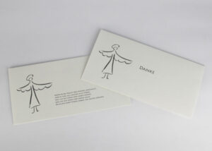 Trauer- und Danksagungskarte mit Engel - Motiv S-04