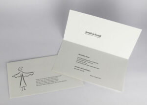 Trauer- und Danksagungskarte mit Engel - Motiv S-04