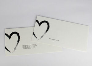 Trauer- und Danksagungskarte mit Herz – Motiv S-08