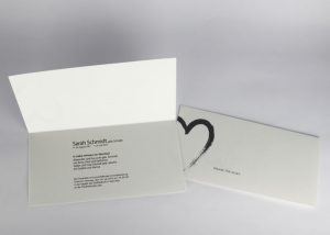 Trauer- und Danksagungskarte mit Herz – Motiv S-08