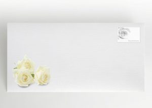 Weiße Rose - Umschlag Motiv B-05
