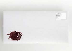 Getrocknete Rote Rose - Umschlag Motiv B-06