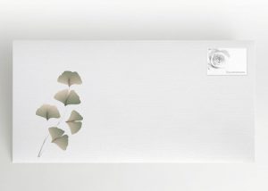 5 Ginkoblätter - Umschlag Motiv F-29