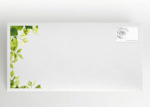 Zweige mit grünen Blättern - Umschlag Motiv F-42