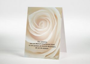 Gelbe Rose - Sterbebildchen Motiv B-02