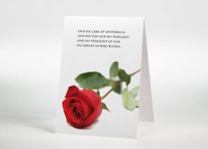 Rote Rose - Sterbebildchen Motiv B-03