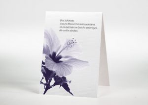 Hibiskus - Sterbebildchen Motiv B-14