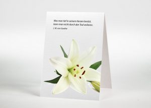 Lilie - Sterbebildchen Motiv B-23