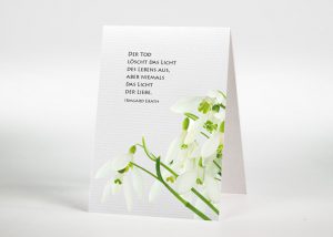 Schneeglöckchen - Sterbebildchen Motiv B-26