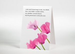 Alpenveilchen - Sterbebildchen Motiv B-32