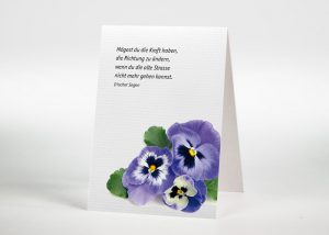 Stiefmütterchen - Sterbebildchen Motiv B-33