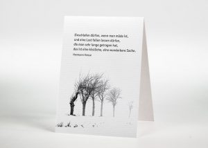 Bäume im Winter - Sterbebildchen Motiv F-07