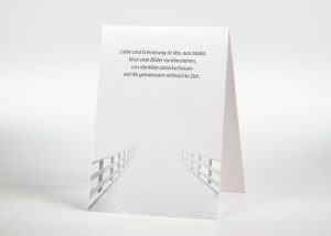 Steg ins Meer - Sterbebildchen Motiv F-26