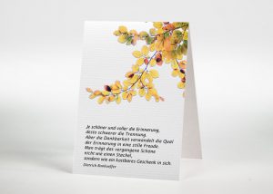 Herbstblätter - Sterbebildchen Motiv F-37