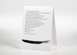 Mit Tusche gezeichneter Strich - Sterbebildchen Motiv S-11