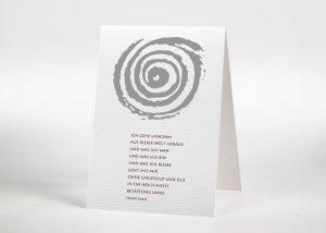 Gezeichnete Spirale - Sterbebildchen Motiv S-16