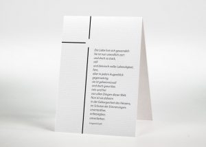 Dünnes Kreuz - Sterbebildchen Motiv S-23