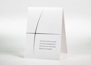 Kreuz aus dünnen Linien - Sterbebildchen Motiv S-28