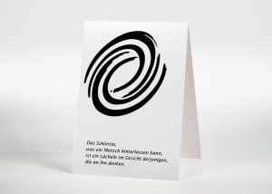 Spirale Tuschezeichnung - Sterbebildchen Motiv S-38