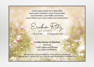 individuelle Traueranzeige
