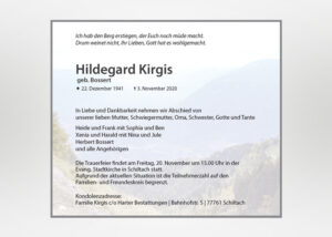 individuelle Traueranzeige