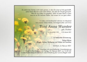 individuelle Traueranzeige