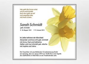 Narzisse - Traueranzeige Motiv B-29