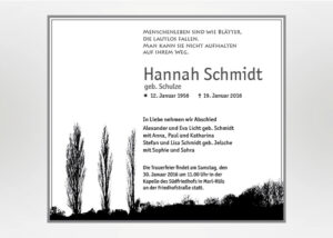 Drei einzelne Pappeln - Traueranzeige Motiv F-06