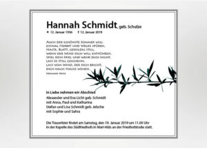 Ast einer Trauerweide - Traueranzeige Motiv F-30