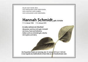 Kleiner Ast mit zwei Blättern - Traueranzeige Motiv F-32