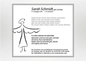 Engel mit ausgebreiteten Flügeln - Traueranzeige Motiv S-04