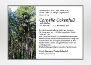 individuelle Traueranzeige