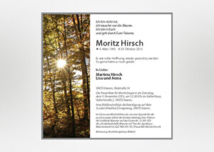 individuelle Traueranzeige