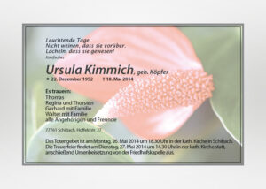 individuelle Traueranzeige