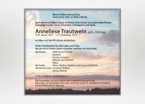 individuelle Traueranzeige