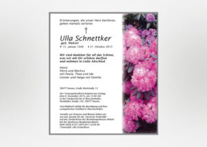 individuelle Traueranzeige