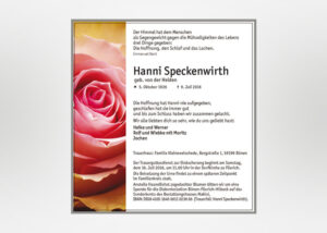 individuelle Traueranzeige