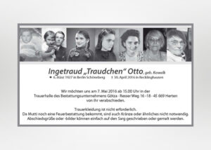 individuelle Traueranzeige