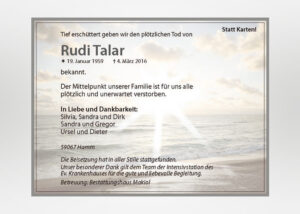 individuelle Traueranzeige