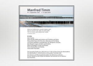 Traueranzeige mit Strand und Meer - Motiv F-35