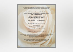 Traueranzeige mit Rose - Motiv B-02