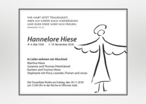 Traueranzeige mit Engel - Motiv S-04