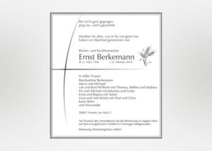 Traueranzeige mit Kreuz - Motiv S-28