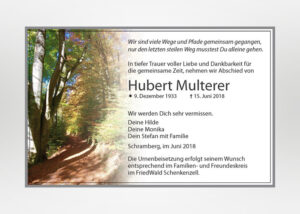 individuelle Traueranzeige