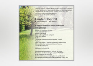 individuelle Traueranzeige