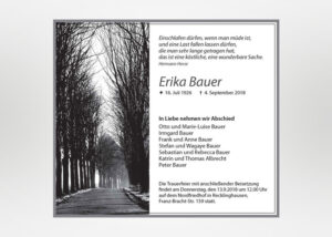 Traueranzeige mit Baumallee - Motiv F-12